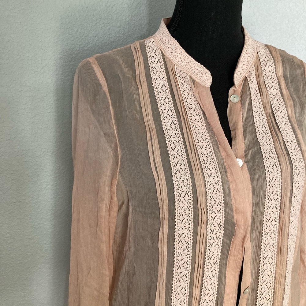 Sanctuary Pink and Gray Blouse